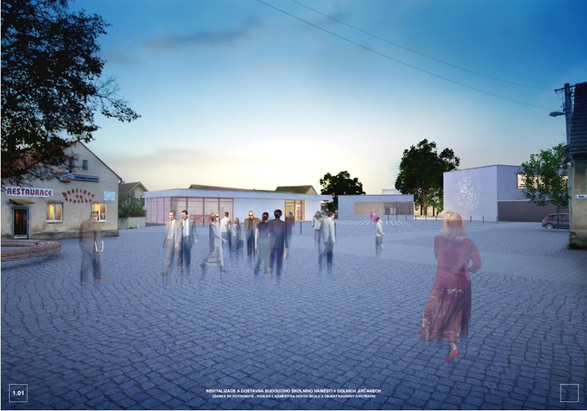 Revitalizace a dostavba budoucího školního náměstí v Dolních Jirčanech