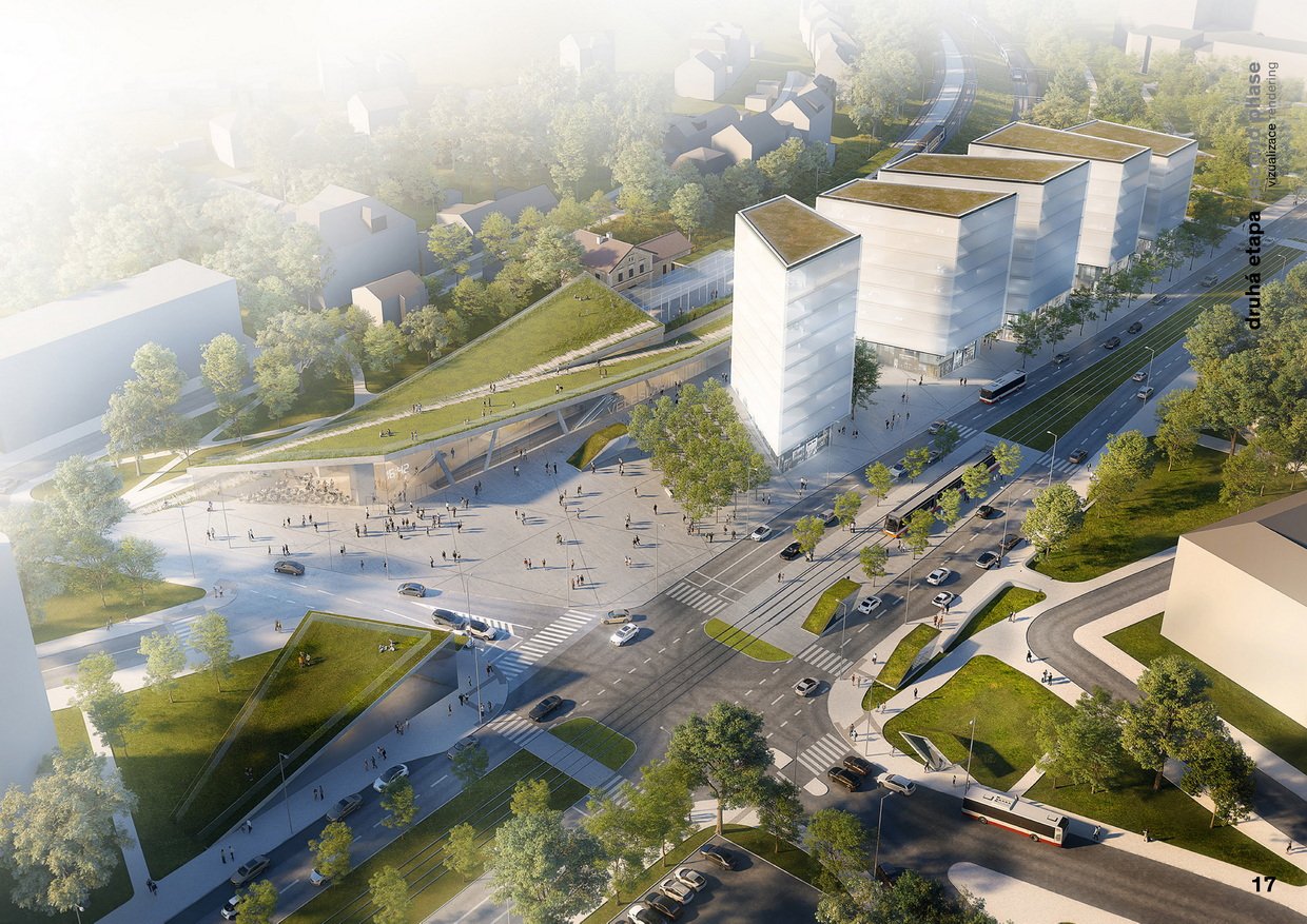Návrh architektonického řešení stanice Veleslavín 