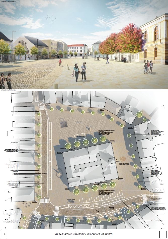 Revitalizace Masarykova náměstí v Mnichově Hradišti