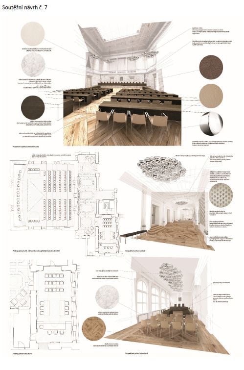 Ústavní soud – architektonické ztvárnění interiérů